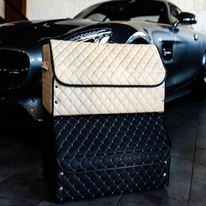 Premium Car Accessory, Personalized Trunk Organizer & Magnetic Fixation System, Trunk Storage Bag