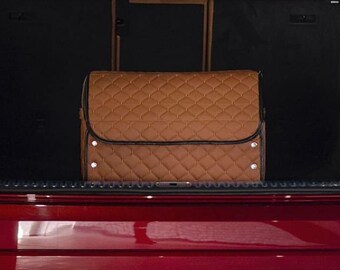 Personalized LOGO Brown Premium Car Trunk Organizer & Magnetic Fixation System, Car Trunk Organizer in 5 sizes and 6 colour