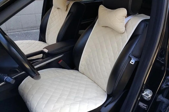 Ivory Alcantara Seat Covers, Universal Fit Car Seat Covers, Car Interior Kit, Custom Seat Covers, Heat Resistant and Nonslip  Seat Cover