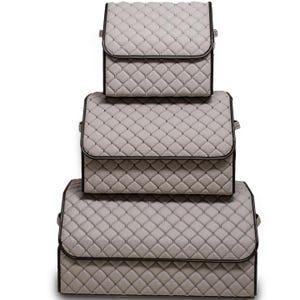 Beige Car Trunk Organizer, Car Trunk Organizer in 5 sizes and 6 colours, Trunk Storage Bag