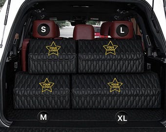 Exklusiver Kofferraum Organizer & Individuelles Logo, Magnetisches Befestigungssystem, Premium Geschenk für Ihn
