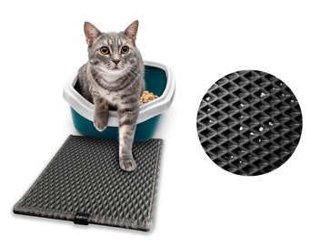 Litter collecting mat in 6 colours & 3 sizes, Double Layer Pet Litter Mat for Cats – Non-slip, Suitable for Cats, Dogs, Rabbits, Easy Clean