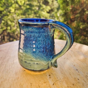 Handmade, Pottery Mug, Blue, Stoneware