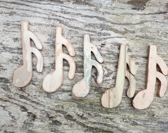 Large Music Notes Wall Art, 5 Sixteenth Notes, Reclaimed Wood Decor, Music Decor, Music Wall Art, Girls Nursery Decor, Music Gift