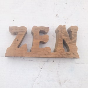 Zen Sign, Reclaimed Wood Sign, Indian Greeting, Wooden Sign, Yoga Sign, meditation Sign, Om