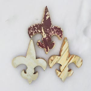 Three Fleur de Lis, New Orleans Decor, Wooden Fleur de Lis,  Rustic Decor , Louisiana Decor, Rustic Wall Decor, Reclaimed Wood Art