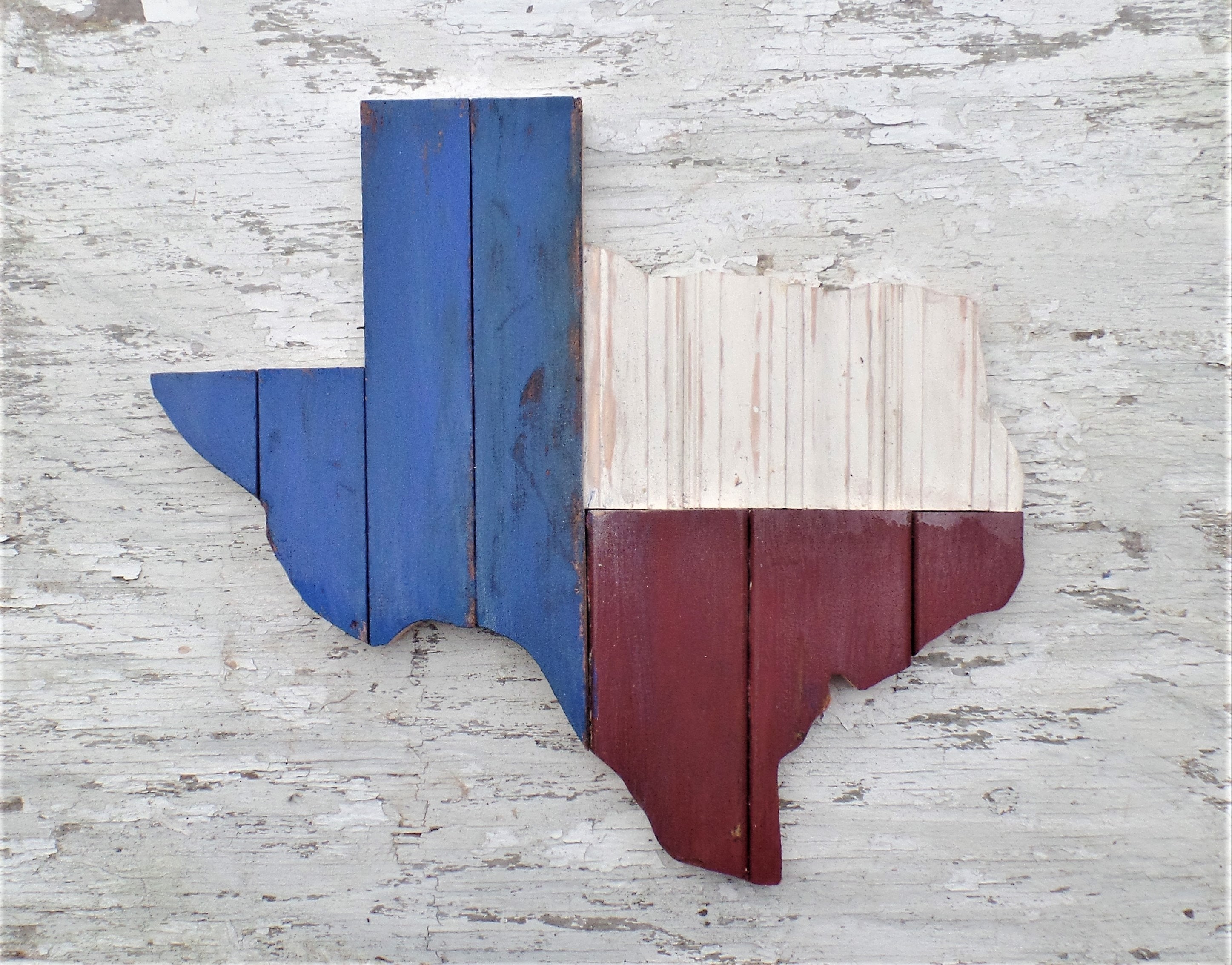 Texas Wall Art Reclaimed Wood Decor Rustic State Outline | Etsy