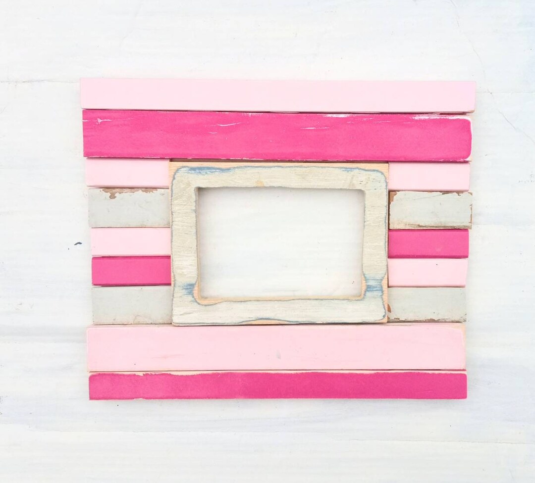 Pink Picture Frame, 5x7 Photo Frame, Nursery Decor, Girls Picture Frame