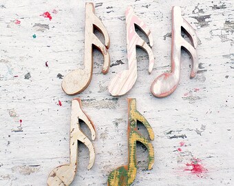 Five Musical Notes, Music Decor,, Bohemian Decor, Musician Gift, Music Teacher Gift. Musical Wall Notes, Sixteenth Notes, Musical Art