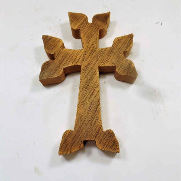 Natural Wood Cross, Armenian Cross, Wood Wall Cross, Christening Cross, Nursery Decor, Reclaimed Wood Cross, Religious Decor