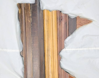 Minnesota Wall Art, State Cutout, Golden Gopher Art, Minnesota Decor, Minneapolis Art Reclaimed Wood Wall Art Wooden Minnesota State Outline