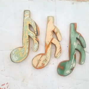 Three  Musical Notes, Sixteenth Note, Music Decor, Music Note Wall Art, Musicians Gift, Music Teacher gift, Wood Wall Decor,
