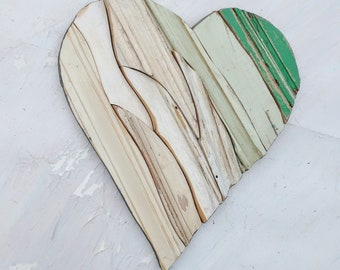 Mosaic Heart, Nursery Decor, Reclaimed Wood Heart, Bohemian Decor, Wood Wall Art Boho Wall Decor, Architectural Salvage Rustic heart