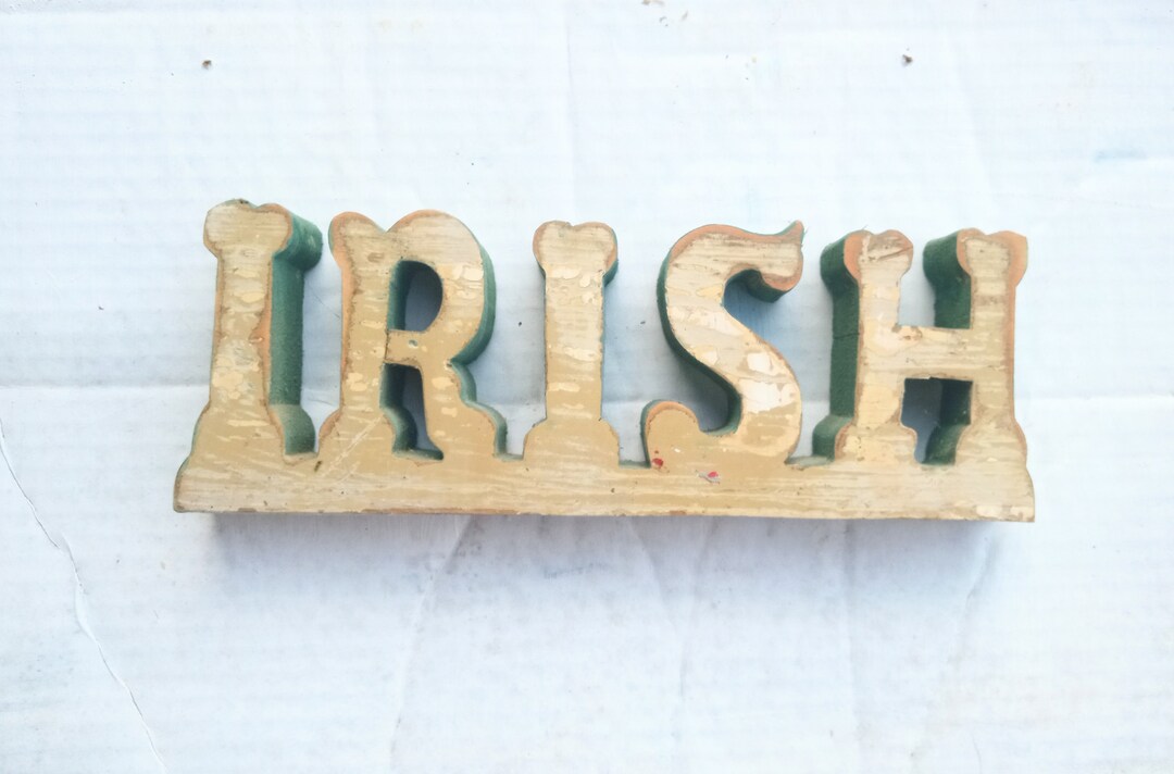 Irish Sign, Celtic Decor, Irish Home Decor, Salvaged Wood Sign, Shelf