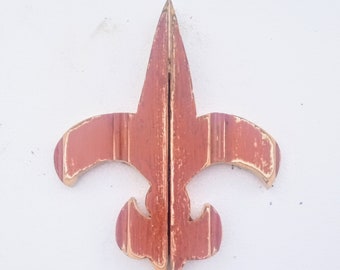 Wood Fleur de Lis, Reclaimed Wood Decor, New Orleans Symbol, Southern Decor, Reclaimed Wood Wall Art, Rustic Wall Art, Boho Wall Decor