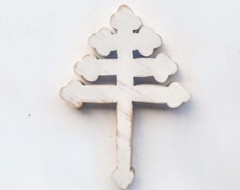 Maronite Salvaged Wood Cross, Lebanese Cross, Wooden Wall Cross, Reclaimed Wood Cross, Christian Decor, Religious Wall Art, Rustic Cross