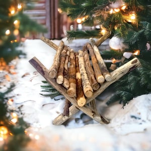 Stick Manger, Nativity Decor, Reclaimed Wood Manger, Christian Decor, Baby Jesus Manger, Wooden Creche, Christmas decor