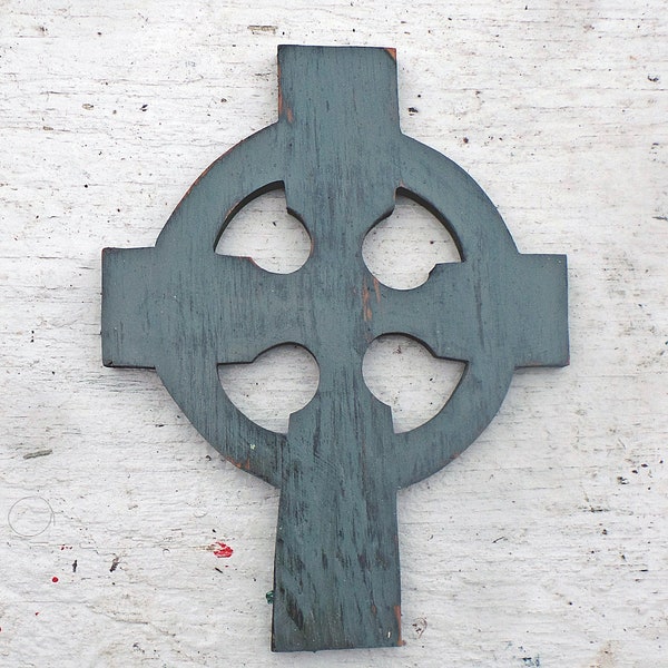 Large Celtic Cross, Reclaimed Wood Cross, Irish Decor, Gaelic Cross, White Wooden Cross, Nursery Decor, Irish Cross, Ireland Decor