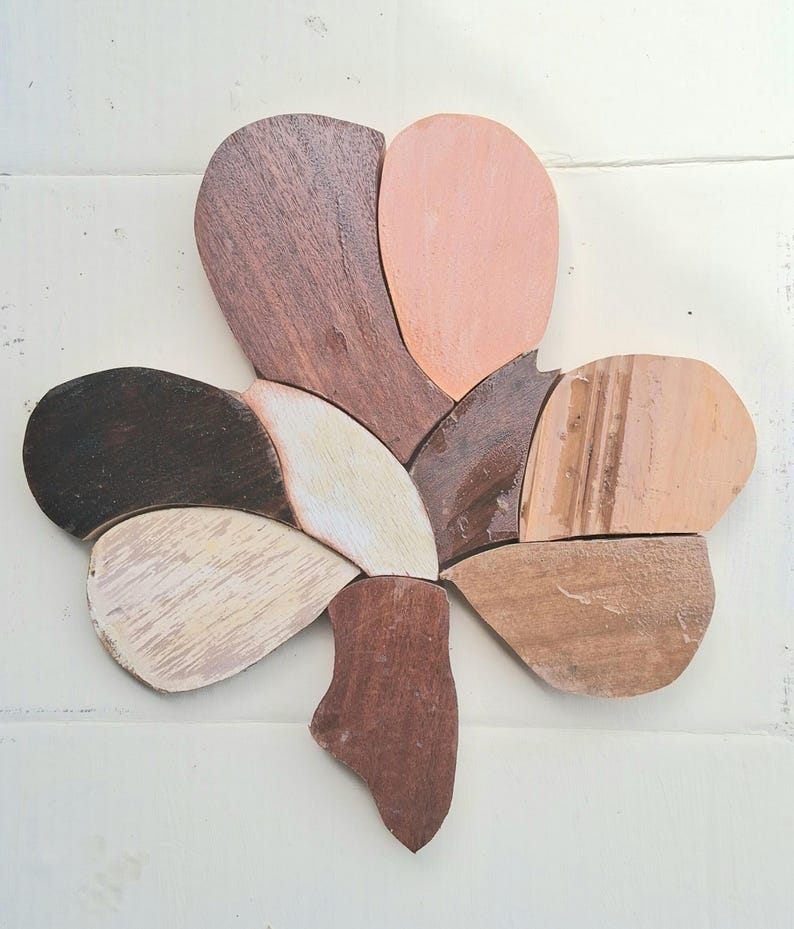 Mosaic Shamrock, Reclaimed Wood Art, Irish Decor, Rustic Wood Decor, Celtic Home Decor, Distressed Wall Art, Shamrock Wall Art Bild 3
