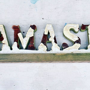 Namaste Sign, Reclaimed Wood Sign, Indian Greeting, Wooden Sign, Yoga Teacher Gift