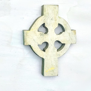 Celtic Cross, Salvaged Wood Wall Cross, Distressed Irish Cross, Rustic Cross, Irish Decor Reclaimed Wood Cross, White Cross Distressed Cross