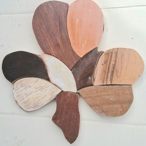 Mosaic Shamrock, Reclaimed Wood Art, Irish Decor, Rustic Wood Decor, Celtic Home Decor, Distressed Wall Art, Shamrock Wall Art Bild 2