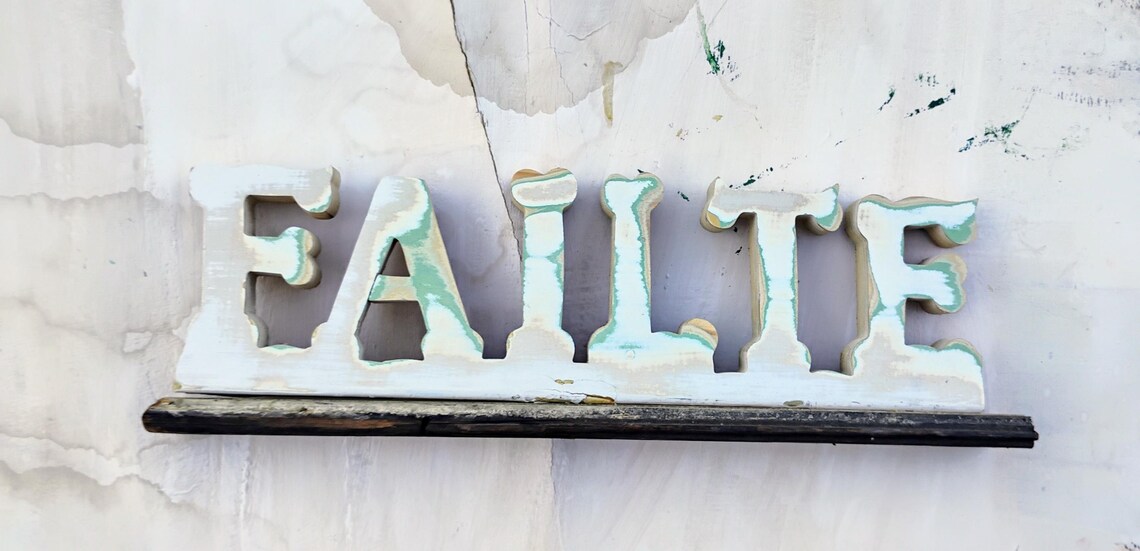 Failte Sign, Irish Welcome Sign, Celtic Decor, Reclaimed Wood Sign ...