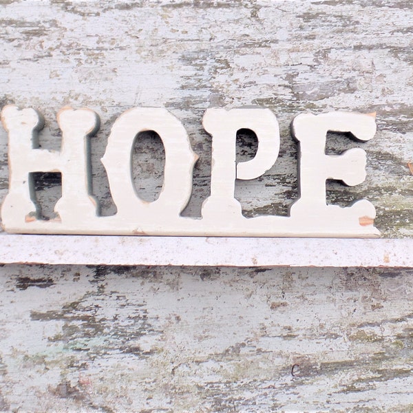 Hope Sign, Girls Name Sign, Recycled Wood Sign, Custom Name Sign, Wooden Sign, Inspirational Sign, Salvaged Wood Sign,