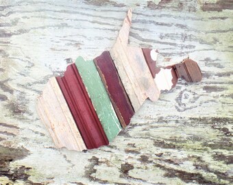West Virginia Art, State Outline, Wooden State, Mountaineer Decor West Virginia Decor Reclaimed Wood State, Morgantown Decor, Wood Wall Art