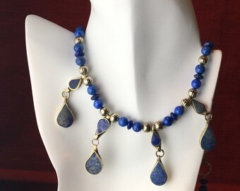 Eqyptian Inspired Lapis Necklace
