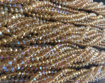 Crystal Rondelle beads strand