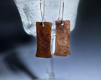 Hammered Copper Shine earrings