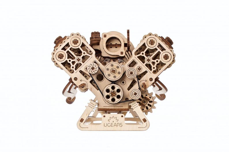 UGEARS V8 Motor Model Kit – 3D Wooden Puzzle DIY Construction Set - Etsy