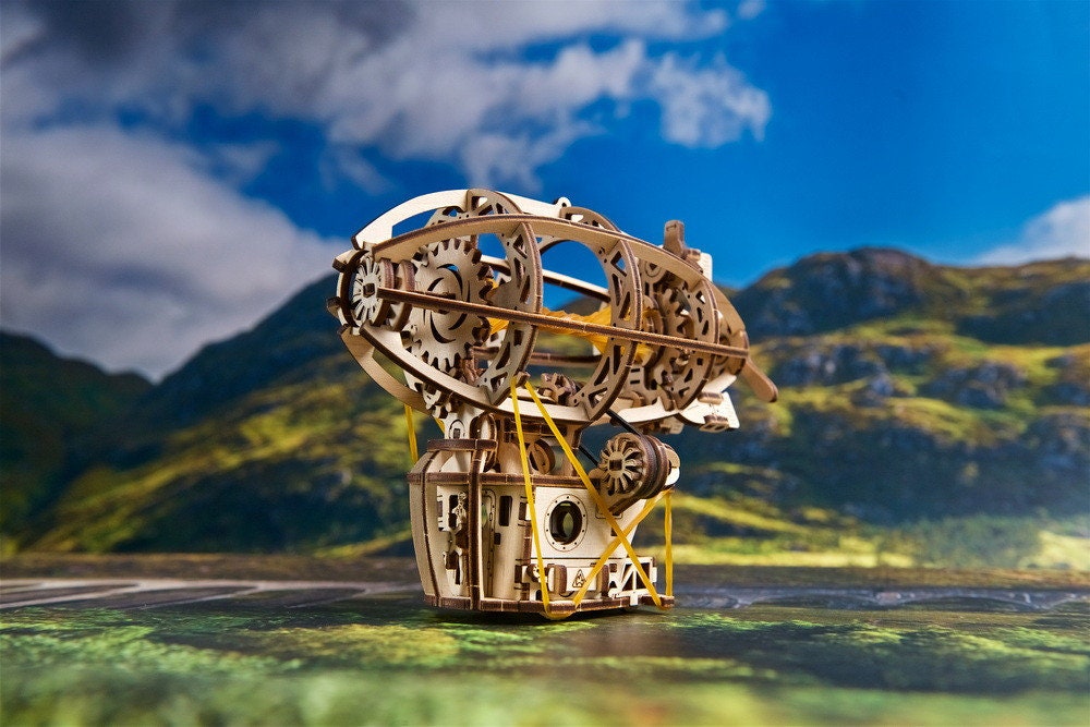 Puzzle 3D De Madera De Dirigible Steampunk De 412 Piezas, Modelo De 20.000 Leguas De Viaje Submarino, Decoración DIY Para Adultos Y Adolescentes