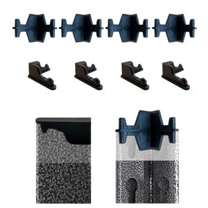 Connectors for Whalen 5, Post Insert Corner Connector for Shelving Costco Includes Post Caps (4 Connectors + 4 Caps)