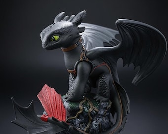 Toothless Dragon Figure – Premium Resin 3D Sculpture