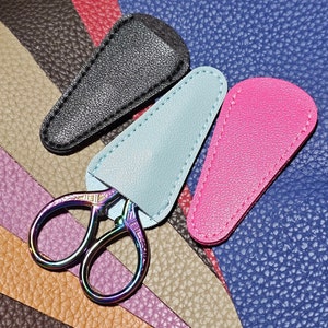 Faux Leather Scissor Sheath for Small Embroidery Scissors Choice of Colors For Cross Stitch, Knitting, Crochet, Needlepoint