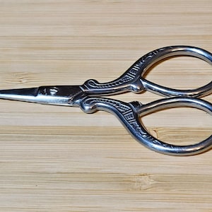 Silver Embroidery Scissors: Sharp Fine Point Blades for Sewing (3.6&quot;)