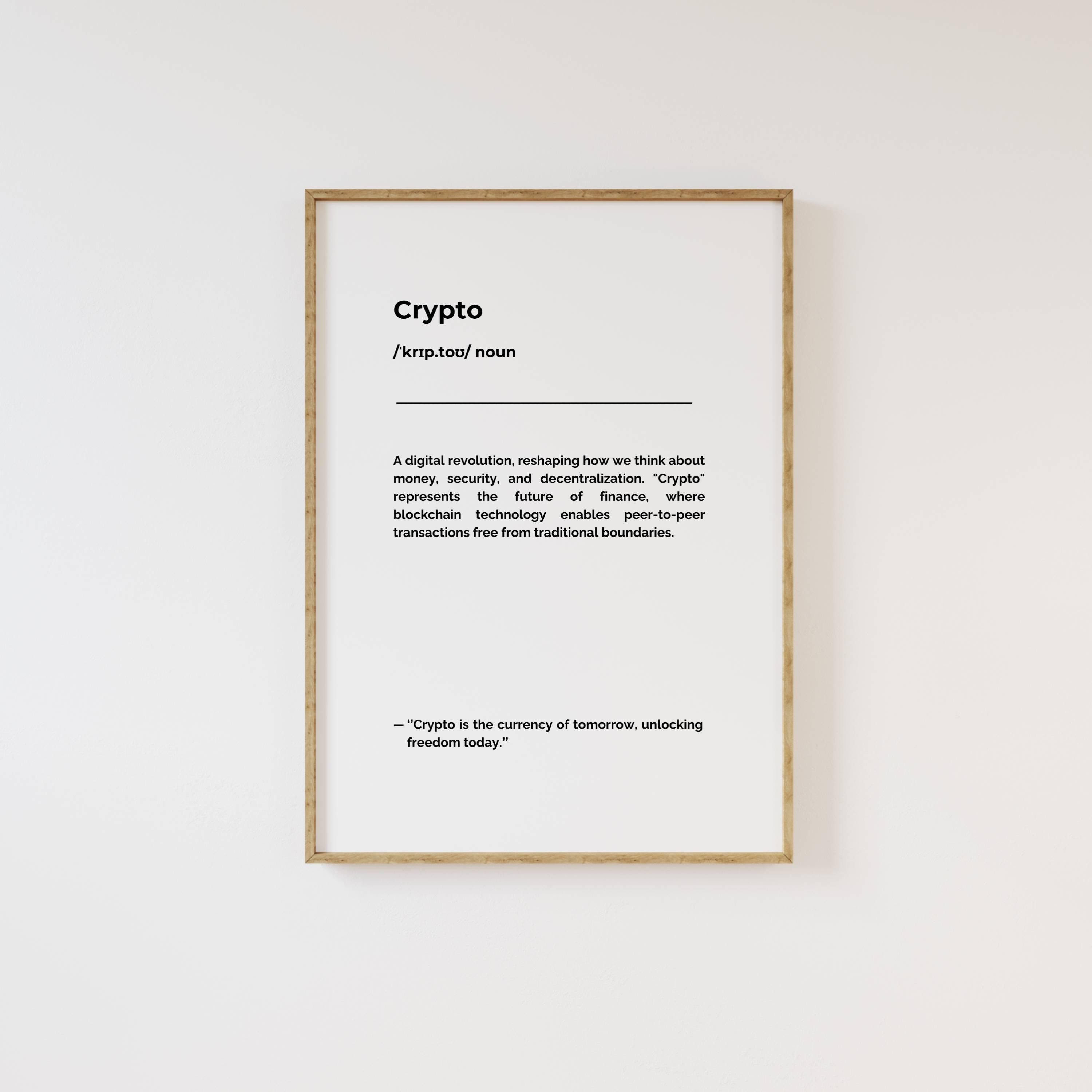 Crypto Poster - Etsy