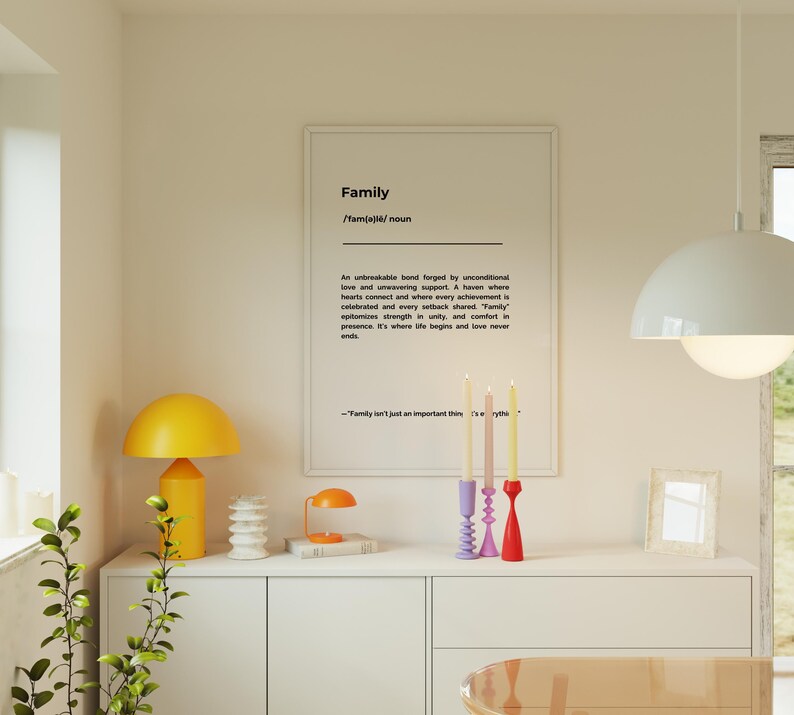 Family Definiton Printable Wall Art, Typography Digital Download, Home ...