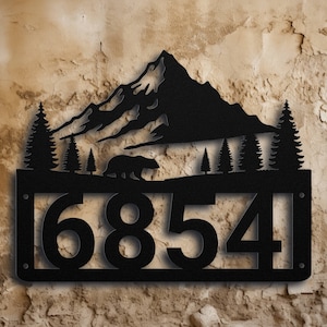 Metal Address Sign, House Address Sign, House Number Sign, Personalized Address Sign, Metal Address Plaque, Custom Address Sign HS002