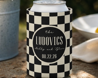 Personalized Wedding Can Coolers, Custom Monogrammed Can Coolers, Custom Can Coolers, Custom Wedding Favors, Party Favors (CZ503)
