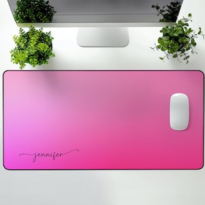 Custom Name Desk Mat Mousepad, Personalized Gaming Mouse Pad, Large Desktop Mats, Minimalist Desk Mat, Name Desk Mat Mousepad (DMT-CNM1)