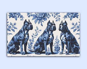 Cane Corso Dogs French Toile Beach Towel, Dog Hand Tea Towel, Cane Corso Mom Gift, Dog Lover Gift, Dog Print Tea Towel (HTL/TTL-CCS1)