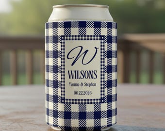Personalized Wedding Can Coolers, Custom Monogrammed Can Coolers, Custom Can Coolers, Custom Wedding Favors, Party Favors (CZ505)