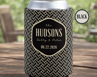 Personalized Wedding Can Coolers, Custom Monogrammed Can Coolers, Custom Can Coolers, Custom Wedding Favors, Party Favors (CZ521)