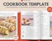 75-Page Cookbook Template | Editable Recipe Book Canva Template, DIY Digital Recipe Book | Food Blogger eBook Template, Recipe Book Template