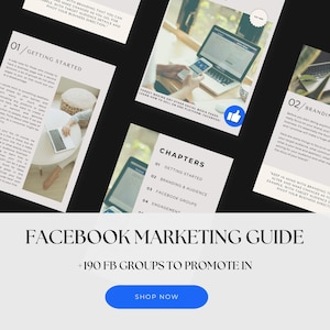Facebook Marketing Guide for Digital Products and 190+ Facebook Groups | Sell Digital Products on Facebook, Master Facebook, Promote on FB