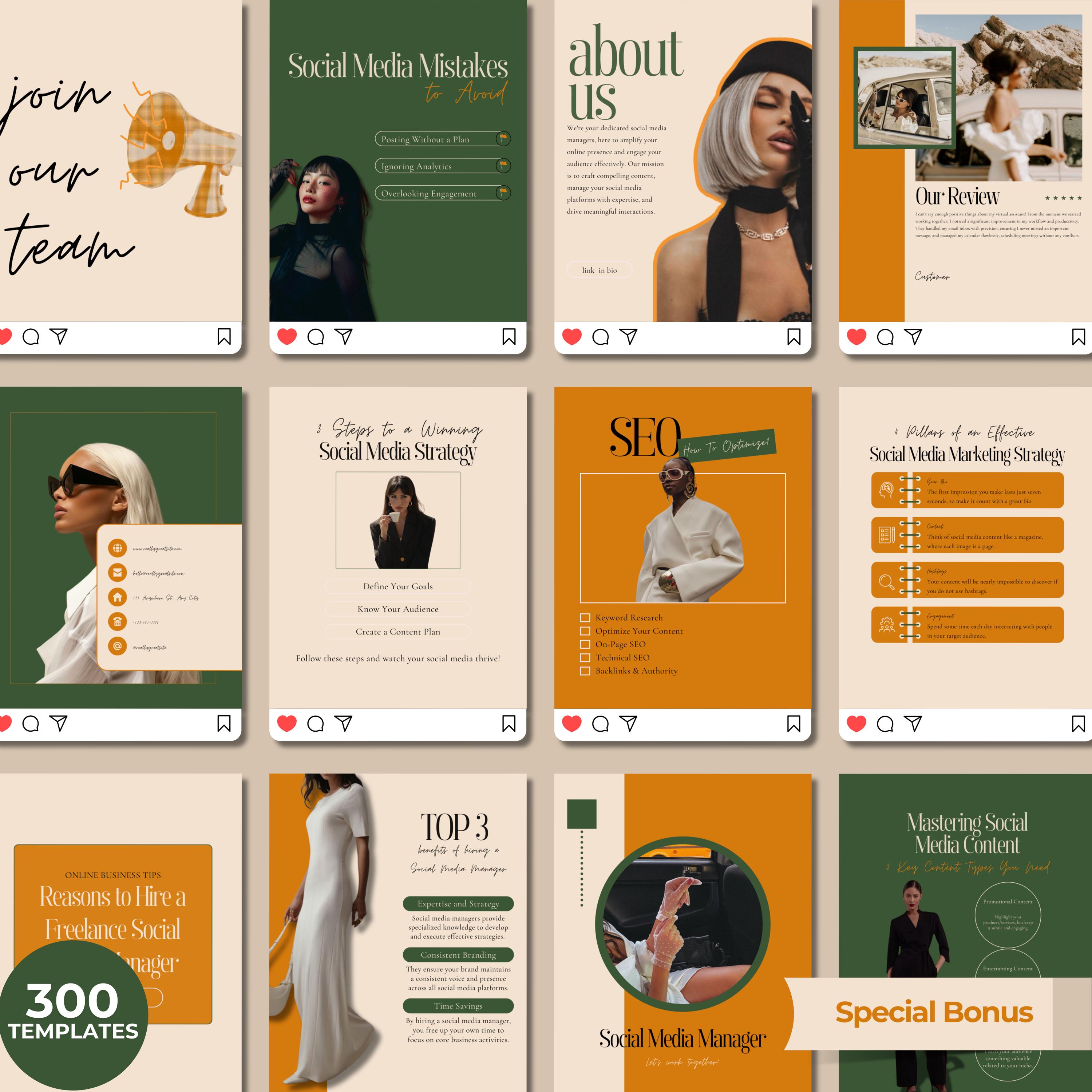 300+ Social Media Templates for Small Businesses, Canva Templates for ...