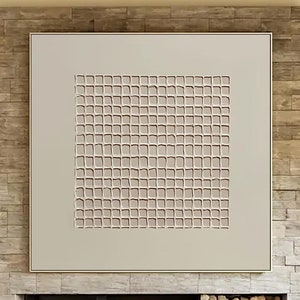 Beige 3D Minimalist Painting Beige Texture Wall Art Neutral Plaster Painting Wabi Sabi Wall Art Beige Texture Painting Modern Minimalist Art